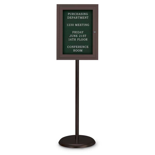 Corkboard, Triple Door, Radius Frame, 72x48", Satin/Medium Gray